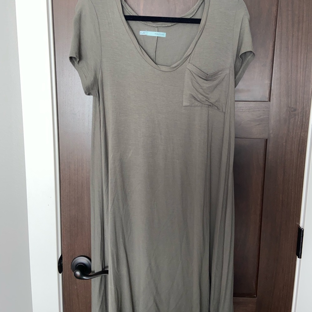 olive t-shirt dress
